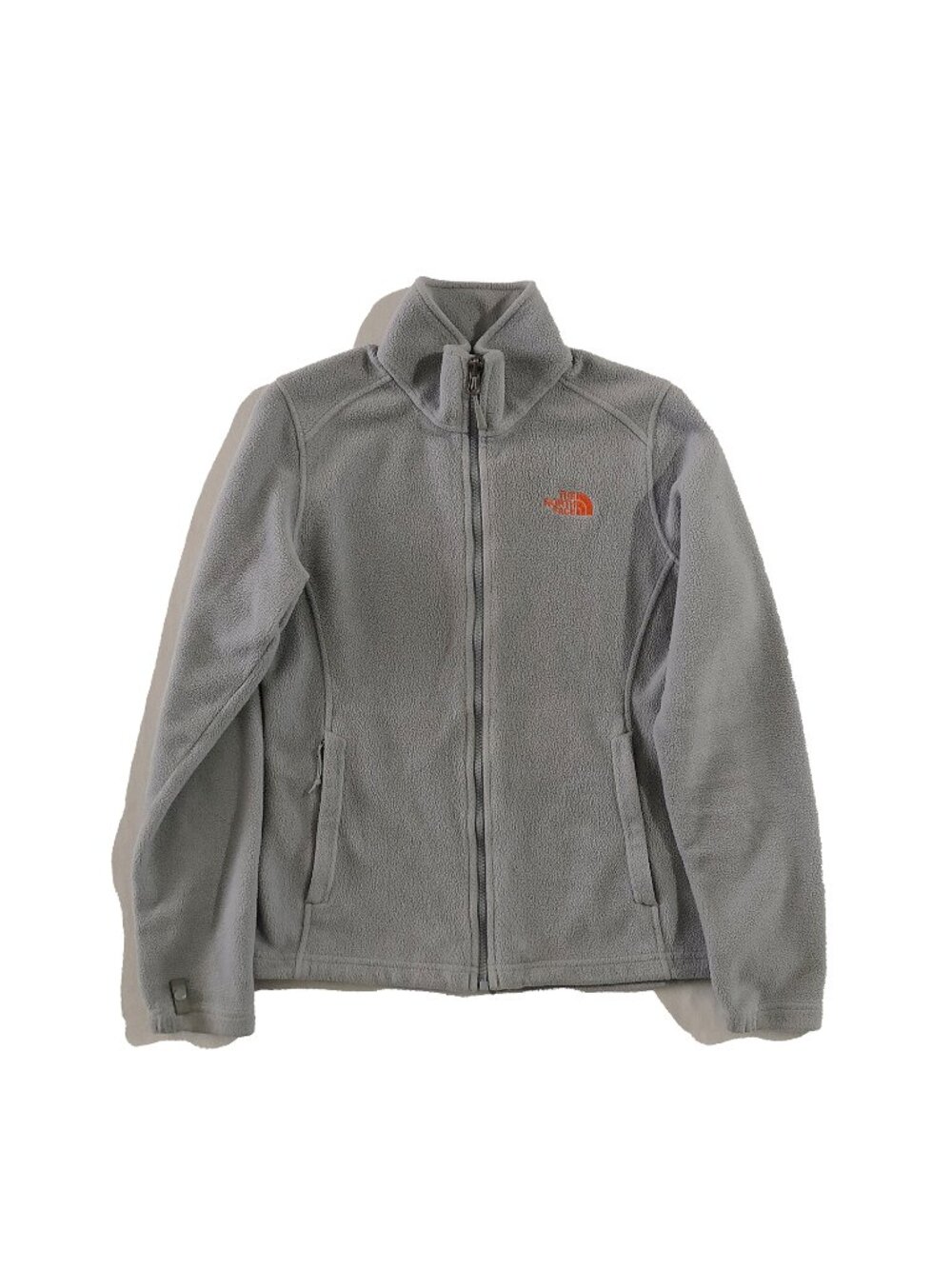 The North Face Jacket Womens Size M Gray Fleece Coat Zip Hike Outdoors Soft Warm